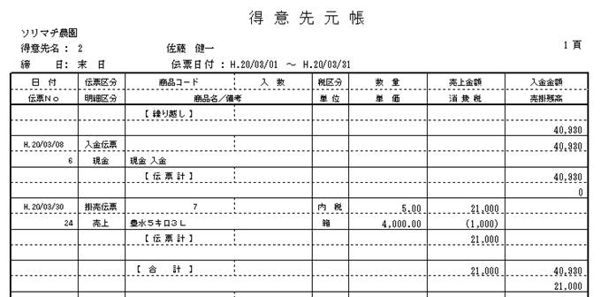 ｑ 得意先元帳 株式会社ソリマチサポートセンター