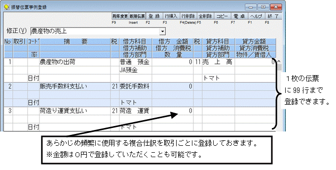 Ｑ．振替伝票事例の登録方法 – 株式会社ソリマチサポートセンター