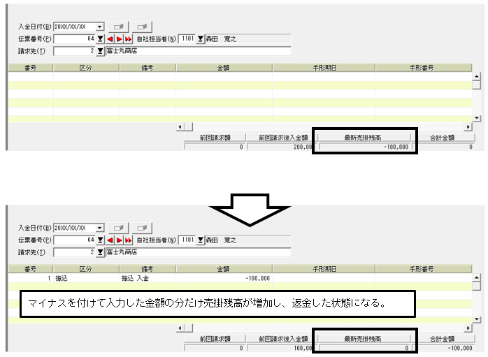 Q．得意先から入金された金額を返金する方法 – ソリマチ株式会社