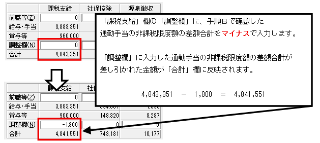 Q．令和7年11月施行の【通勤手当の非課税限度額】による差額を、年末
